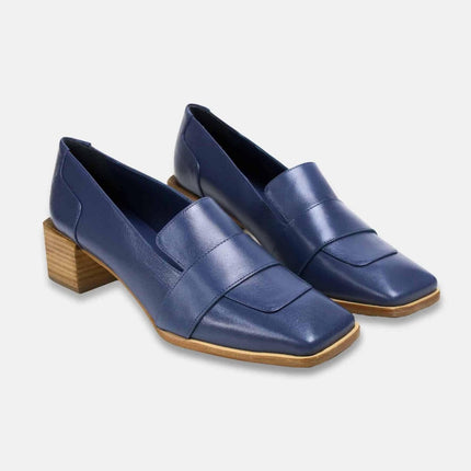 Louro Loafers in Caramel Calf Leather – 4cm Block Heel