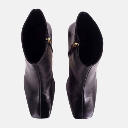 Senna Goat Olive Leather Boots – Block Heel
