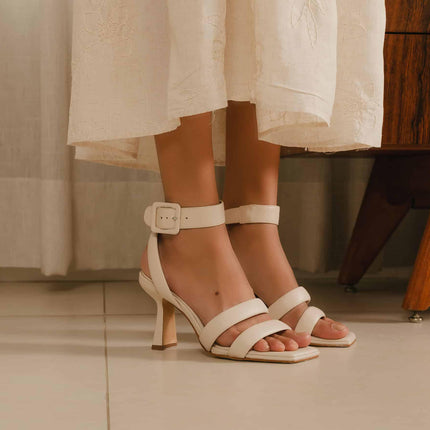 Green Calf Leather Sandals Uvaia – Women’s 8 Cm Sculpted Heel With Ankle Strap