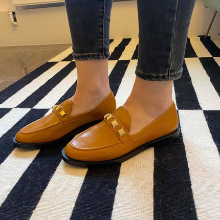 Caetê Calf Beige Leather Loafers