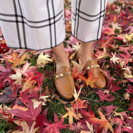 Caetê Calf Beige Leather Loafers