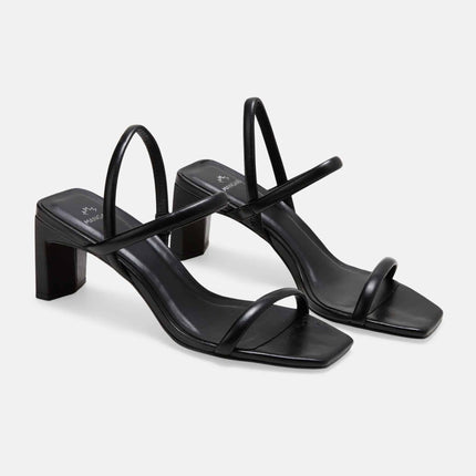Palmito Goat Orange Leather Sandals – 6.5cm Block Heel Open Toe