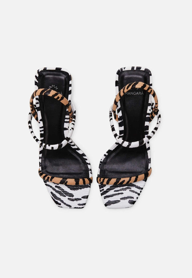 Palmito Animal Print Calf Leather Sandals – 6.5cm Block Heel