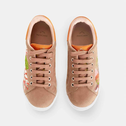 Floral Embroidered Suede Sneakers – Artisan Women
