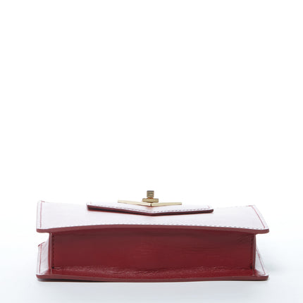 SUSU Mini Crossbody Bag Small Leather Burgundy Purse Wristlet Women's Handbag