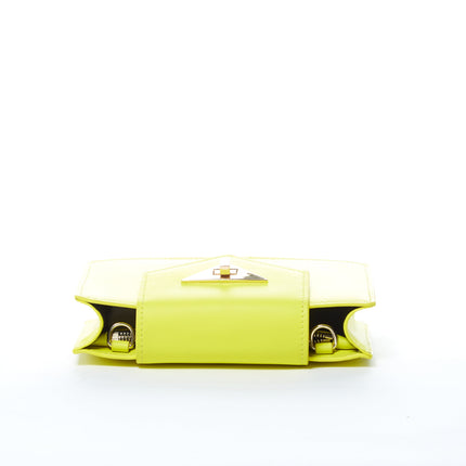 Bright Yellow Mini Crossbody Purse Chain Strap Leather Wristlet Women's Handbag