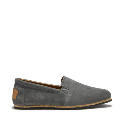 Tyre Sole Espadrilles, Charcoal Suede
