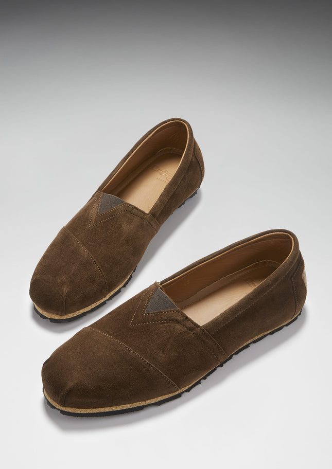 Tyre Sole Espadrilles, Brown Suede
