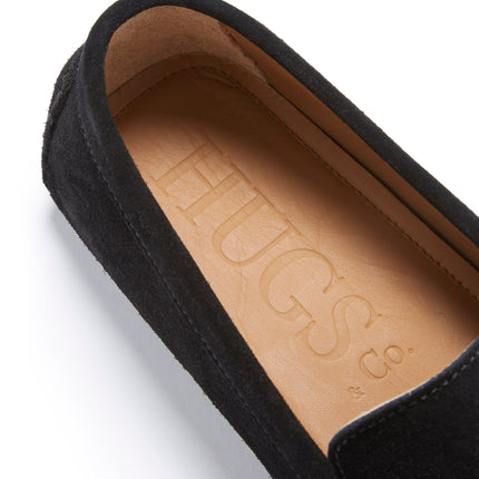 Driving Loafers, Black Suede