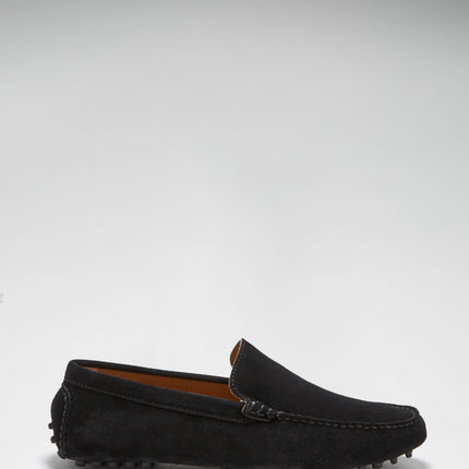 Driving Loafers, Black Suede