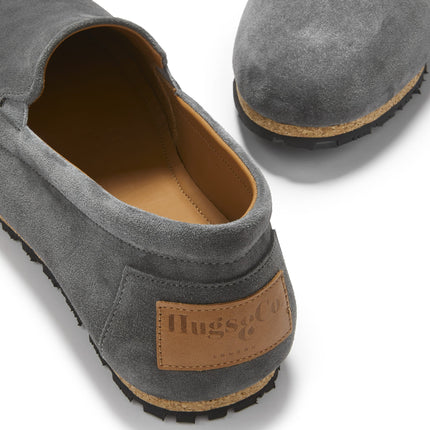 Tyre Sole Espadrilles, Charcoal Suede