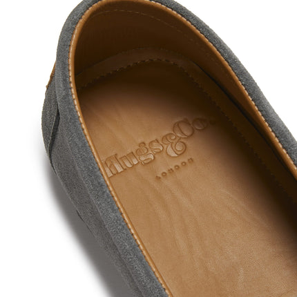 Tyre Sole Espadrilles, Charcoal Suede
