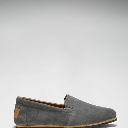 Tyre Sole Espadrilles, Charcoal Suede