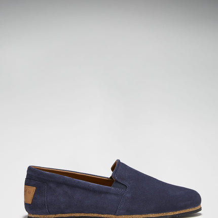 Tyre Sole Espadrilles, Navy Blue Suede