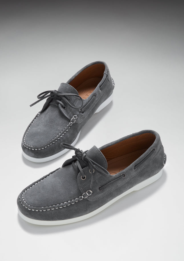 Deck Shoes, Slate Grey Suede