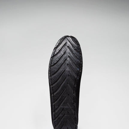 Tyre Sole Laced Driving Loafers, Black Suede