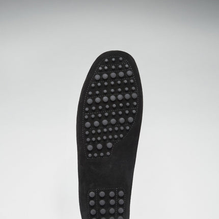 Laced Driving Loafers, Black Suede