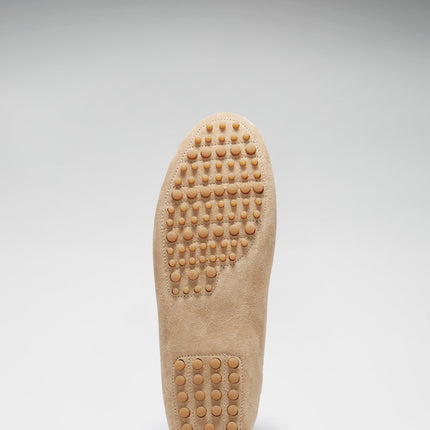 Laced Driving Loafers, Taupe Suede