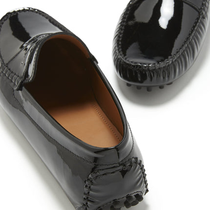 Penny Driving Loafers, Black Patent Leather