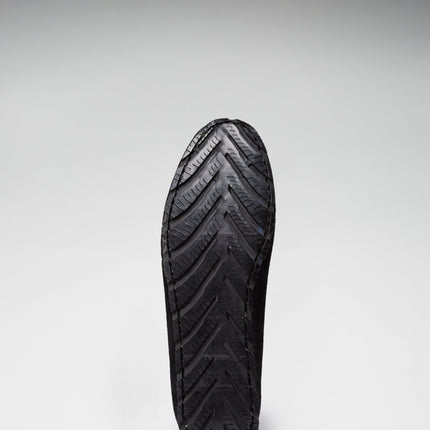 Tyre Sole Penny Driving Loafers, Black Suede