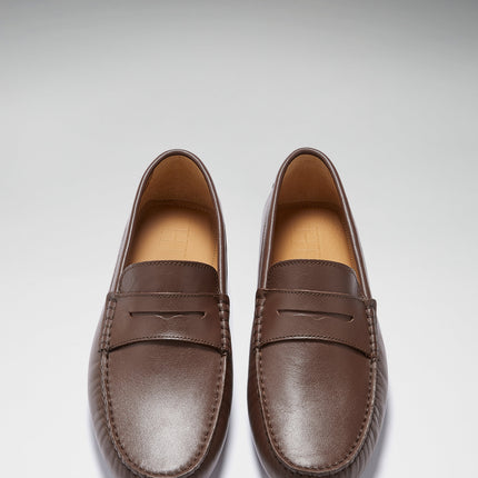 Penny Driving Loafers, Brown Leather