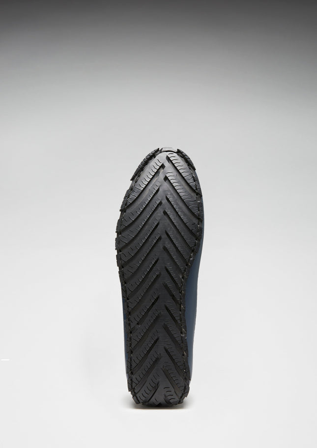 Tyre Sole Penny Driving Loafers, French Navy Leather