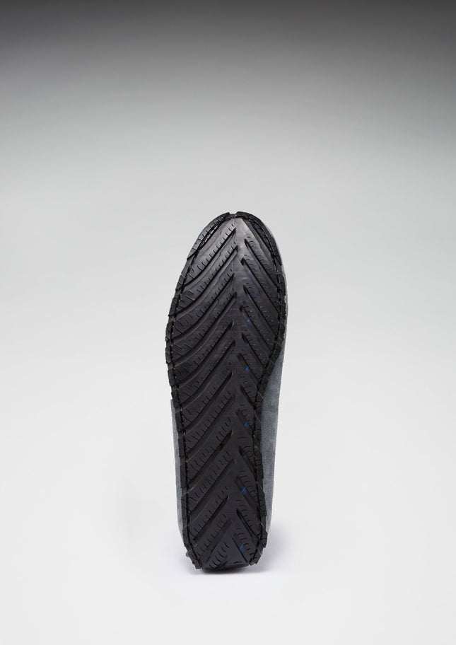 Tyre Sole Penny Driving Loafers, Slate Grey Suede