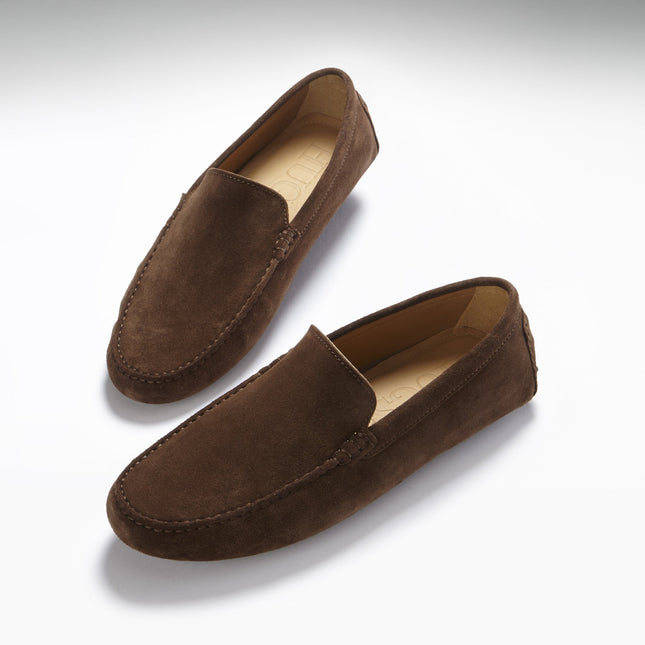 Driving Loafers, Brown Suede