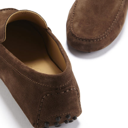 Driving Loafers, Brown Suede