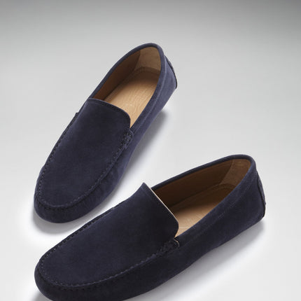 Driving Loafers, Navy Blue Suede
