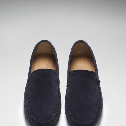 Driving Loafers, Navy Blue Suede