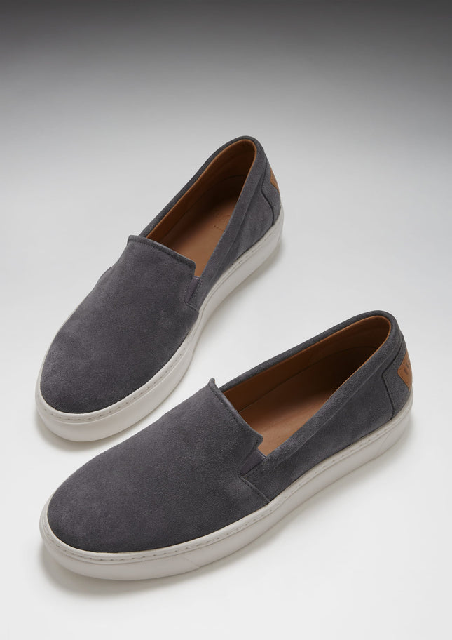 Slip-On Sneakers, Slate Grey Suede