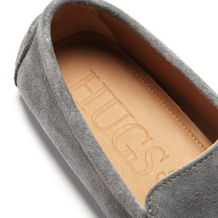 Tasselled Driving Loafers, Slate Grey Suede