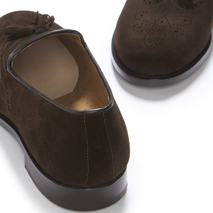 Brown Suede Tasselled Brogues, Welted Leather Sole