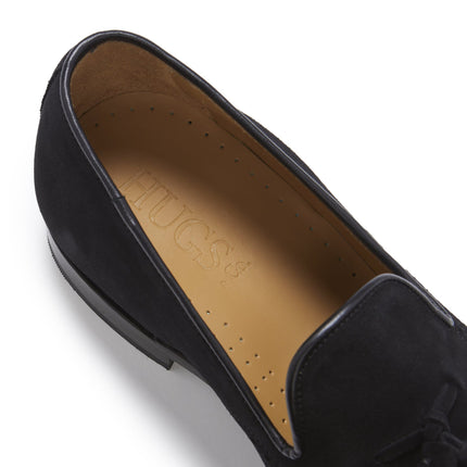Black Suede Tasselled Brogues, Welted Leather Sole