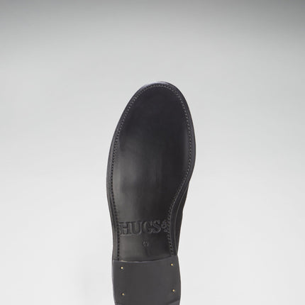 Black Suede Tasselled Brogues, Welted Leather Sole
