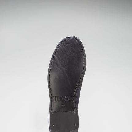 Navy Blue Suede Tasselled Brogues, Welted Leather Sole