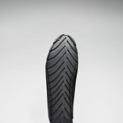 Tyre Sole Penny Driving Loafers, Black Leather
