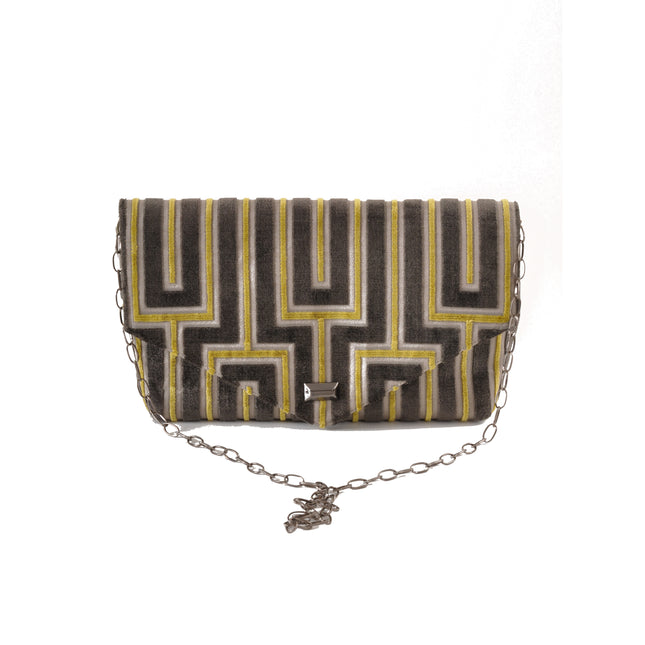 Maze Grey Envelope Clutch
