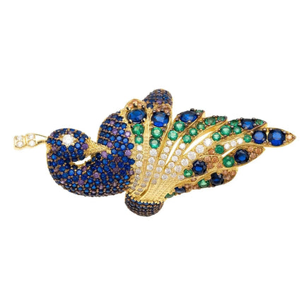 Peacock Cocktail Ring Gold