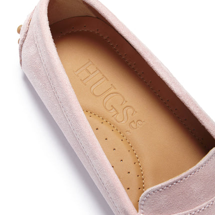 Women's Penny Driving Loafers, Ice Pink Suede