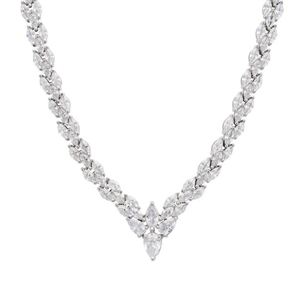 Petal Tennis Necklace Silver