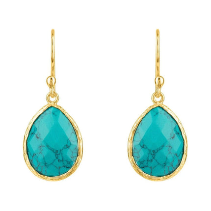 Petite Drop Earrings Arizona Turquoise Gold