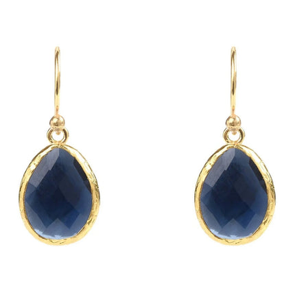 Petite Drop Earrings Sapphire Hydro Gold