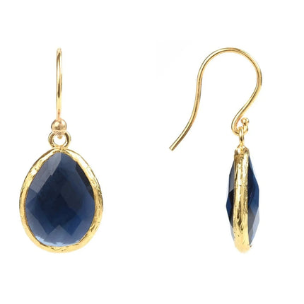 Petite Drop Earrings Sapphire Hydro Gold