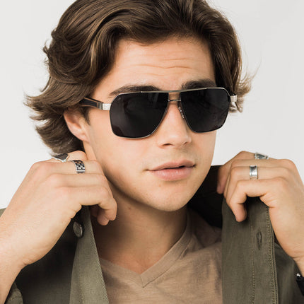Pierce - Metal & Wood Sunglasses