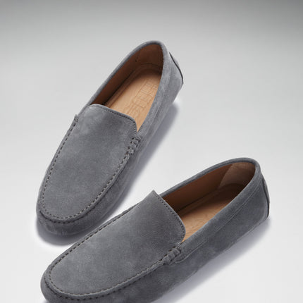 Driving Loafers, Slate Grey Suede