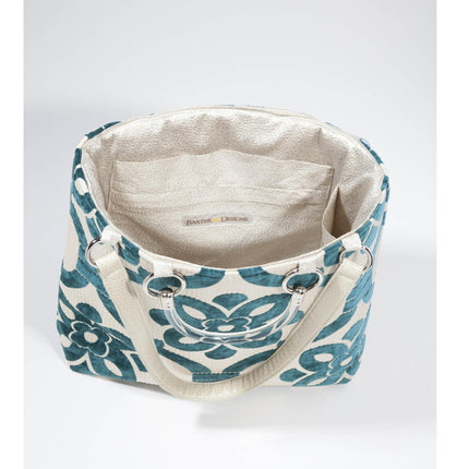 Stencil Teal Large Tote