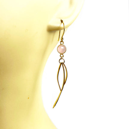Rose Quartz Dangle Earrings