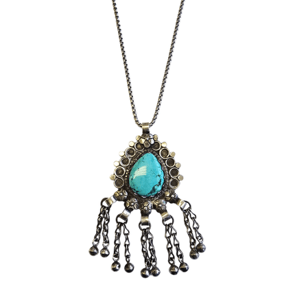 Silver Drop Necklace LG
